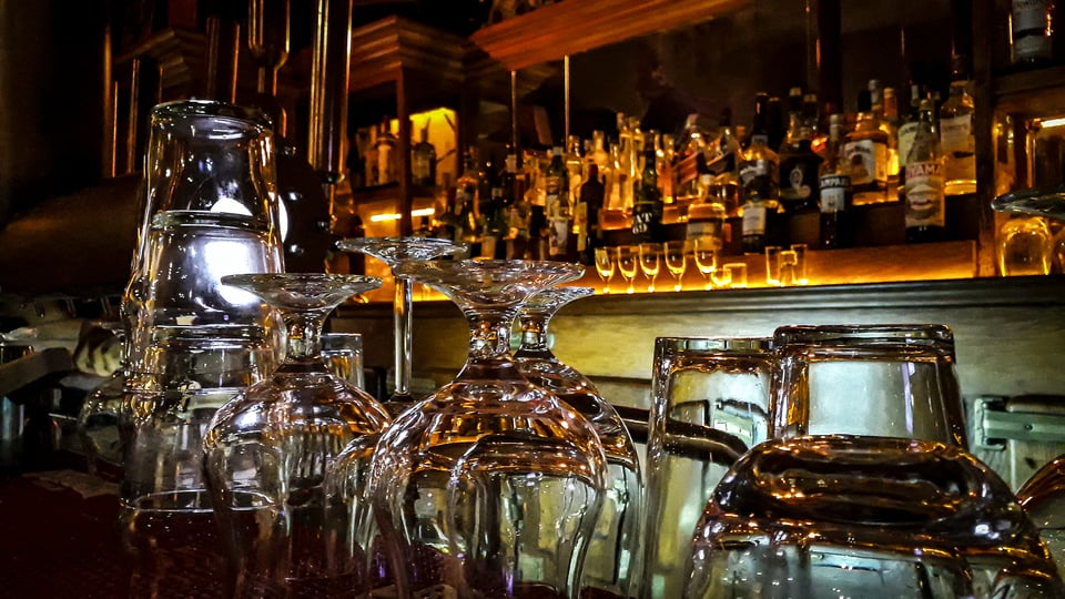 Empty pub interior scene