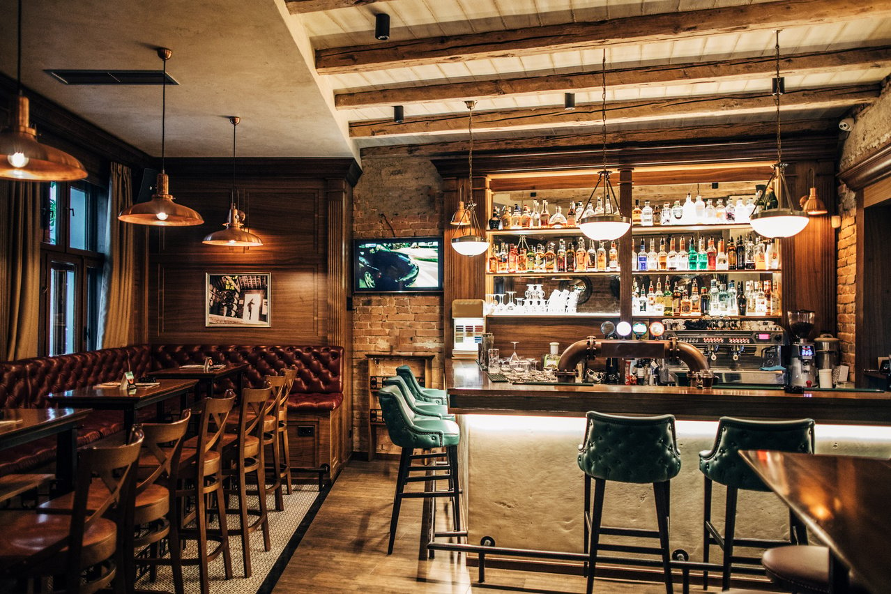 Interior of a pub